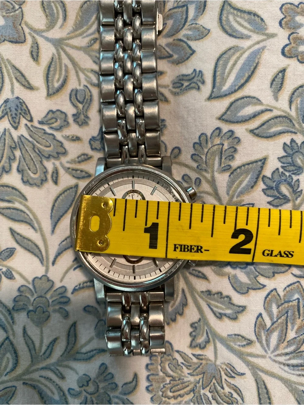 Stainless Steel Women’s Large Chronograph Watch - Silver
